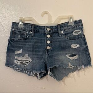 Distressed Denim Shorts